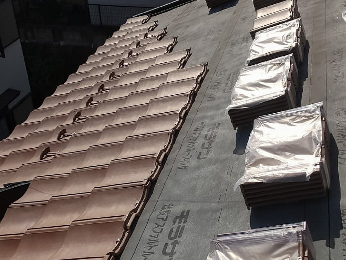 施工中のようす